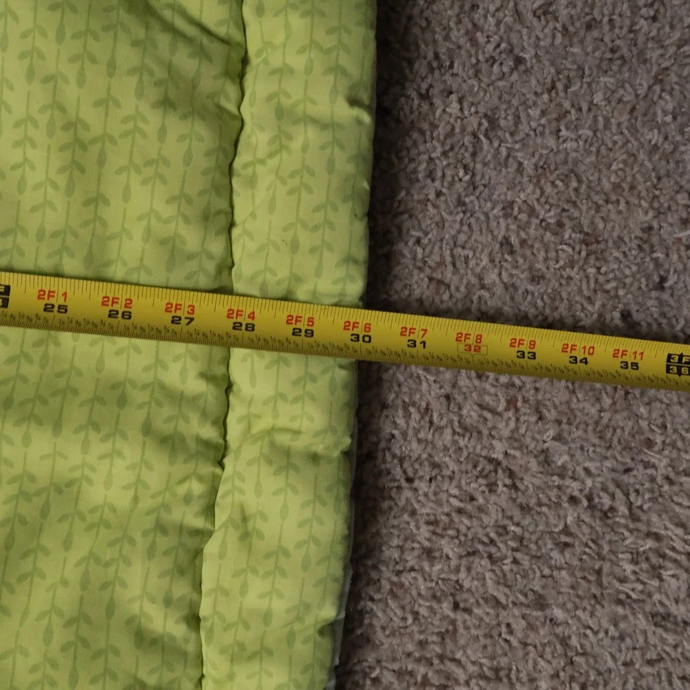 VTG Y2K Carters Quilted Green Baby Blanket Play Mat Bugs Animals Frutiger Aero
